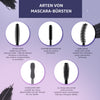 Mascara mit einer dünnen Bürste